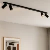 Plafoniere Moderne-Selezionato da Mazzolaluce Plafoniera da cucina nera con faretti orientabili