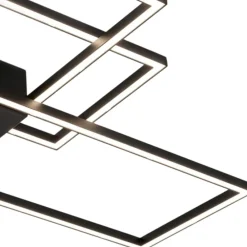 Plafoniere Moderne-Selezionato da Mazzolaluce Plafoniera da cucina nera led 55w 3000k dimmerabile