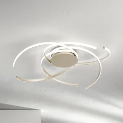 Plafoniere Moderne-Ondaluce Plafoniera da cucina oro moderna led 72w 3000k dimmerabile
