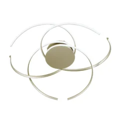 Plafoniere Moderne-Ondaluce Plafoniera da cucina oro moderna led 72w 3000k dimmerabile