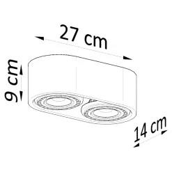 Plafoniere Moderne-Selezionato da Mazzolaluce Plafoniera da cucina ovale con 2 faretti