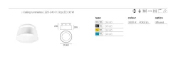 Plafoniere Moderne-Stilnovo Plafoniera da cucina oxygen led dimmerabile 36w 3000k