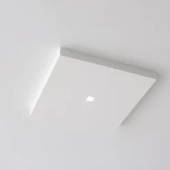 Plafoniere Moderne-Selezionato da Mazzolaluce Plafoniera da cucina quadrata led 2700k bianca in gesso cristaly verniciabile