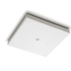 Plafoniere Moderne-Selezionato da Mazzolaluce Plafoniera da cucina quadrata led 2700k bianca in gesso cristaly verniciabile