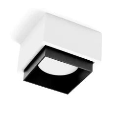 Plafoniere Moderne-Sforzin Illuminazione Plafoniera da cucina quadrata nera moderna syme sforzin