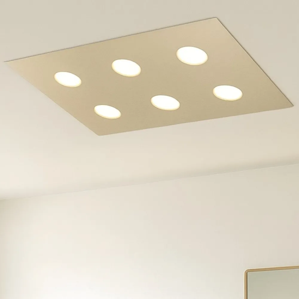 Plafoniere Moderne-Top Light Plafoniera da cucina rettangolare moderna sabbia
