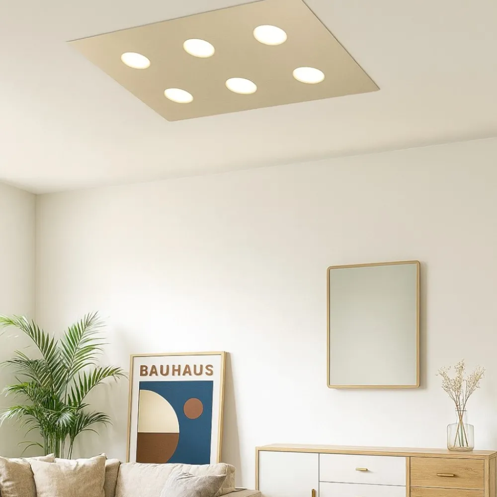 Plafoniere Moderne-Top Light Plafoniera da cucina rettangolare moderna sabbia