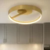 Plafoniere Moderne-Top Light Plafoniera da cucina rotonda oro champagne led cct malika