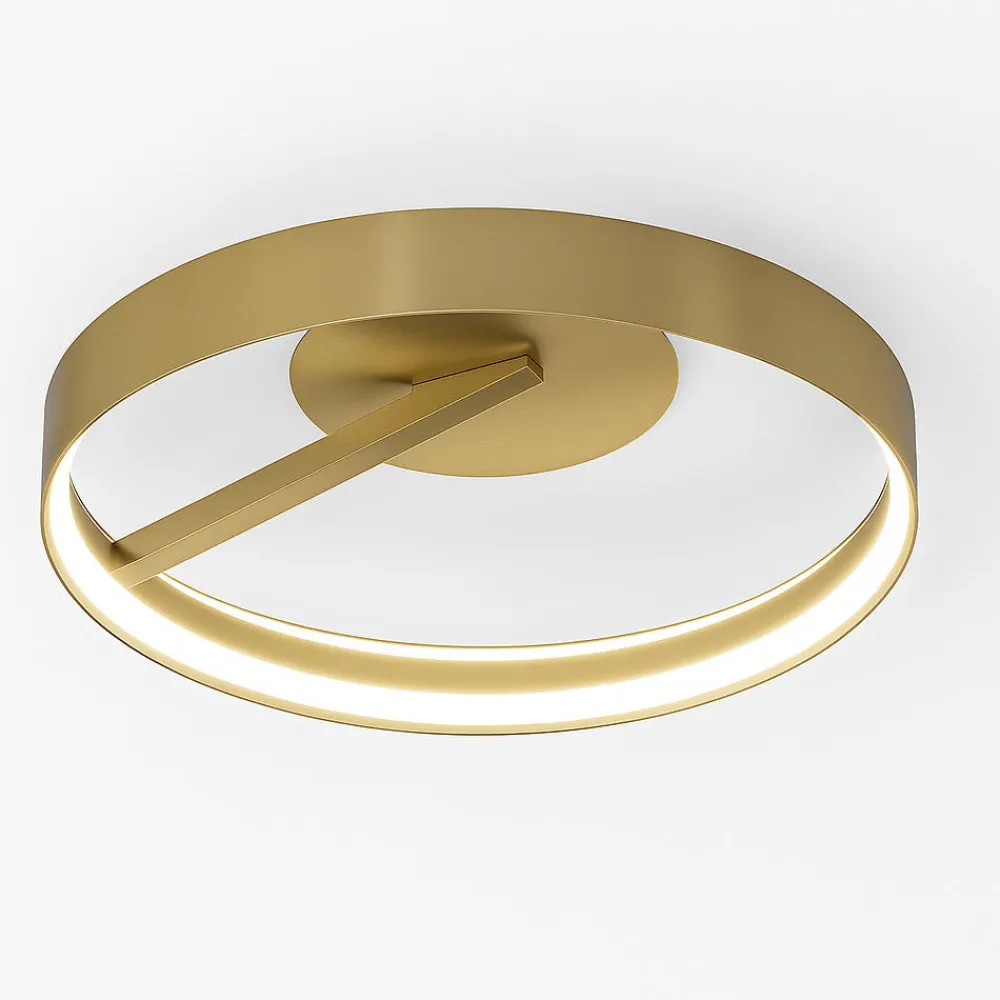 Plafoniere Moderne-Top Light Plafoniera da cucina rotonda oro champagne led cct malika