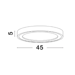 Plafoniere Moderne-Selezionato da Mazzolaluce Plafoniera da cucina rotonda led 30w 3000k 45cm minimal