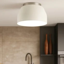 Plafoniere Moderne-Miloox Plafoniera da cucina rotonda mug design moderno tortora