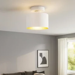 Plafoniere Moderne-Selezionato da Mazzolaluce Plafoniera da cucina rotonda di colore bianco