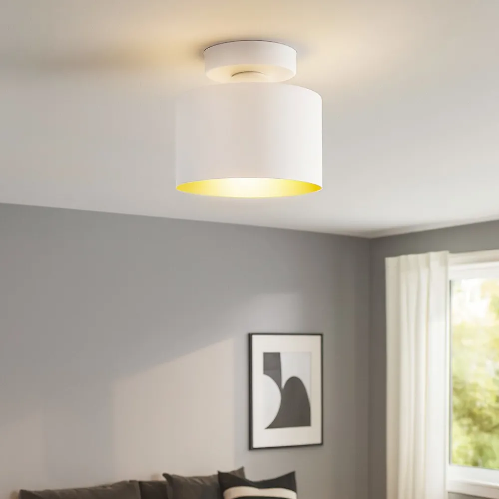 Plafoniere Moderne-Selezionato da Mazzolaluce Plafoniera da cucina rotonda di colore bianco