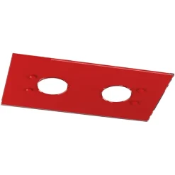 Plafoniere Moderne-Top Light Plafoniera da cucina vetro rossa lucido path moderna rettangolare