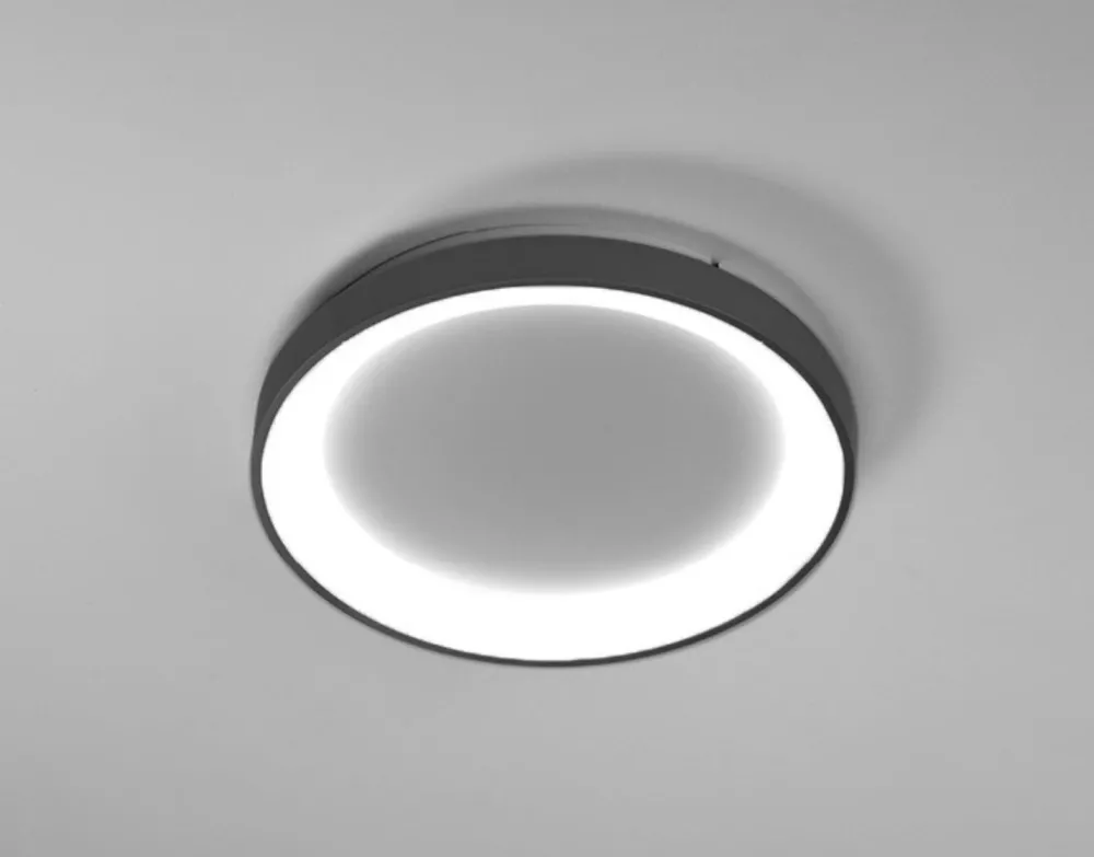 Plafoniere Moderne-Vivida International Plafoniera da cucina 48w 3000k 4000k vivida lifering bronzo rotonda dimmerabile