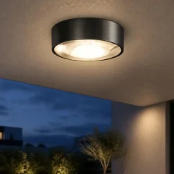 Plafoniere Da Esterno-Perenz Illuminazione Plafoniera da esterno antracite led 3000k ip65 perenz fanale