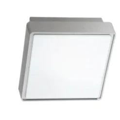 Plafoniere Da Esterno-Ondaluce Plafoniera da esterno 30cm quadrata grigio