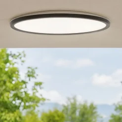 Plafoniere Da Esterno-Selezionato da Mazzolaluce Plafoniera da esterno 50cm rotonda led 45w cct nera ip54