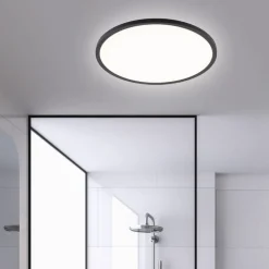 Plafoniere Da Esterno-Selezionato da Mazzolaluce Plafoniera da esterno 50cm rotonda led 45w cct nera ip54