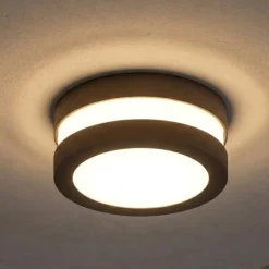 Plafoniere Da Esterno-Top Light Plafoniera da esterno corten rotonda soho