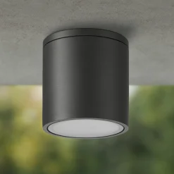 Plafoniere Da Esterno-Perenz Illuminazione Plafoniera da esterno ip65 antracite rotondo perenz up