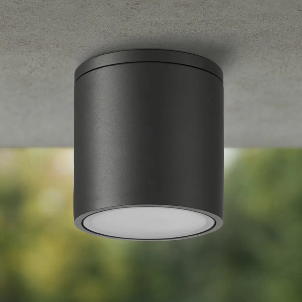 Plafoniere Da Esterno-Perenz Illuminazione Plafoniera da esterno ip65 antracite rotondo perenz up