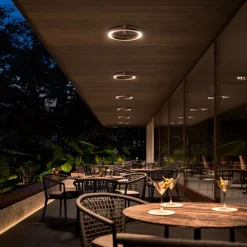 Plafoniere Da Esterno-Linea Light Plafoniera da esterno marrone led 3000k lira ip65