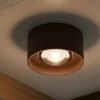 Plafoniere Da Esterno-Selezionato da Mazzolaluce Plafoniera da esterno marrone rotonda led 2700k ip54
