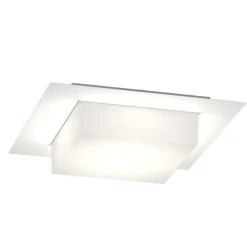 Plafoniere Da Esterno-Top Light Plafoniera da esterno miami quadrata bianca ip54