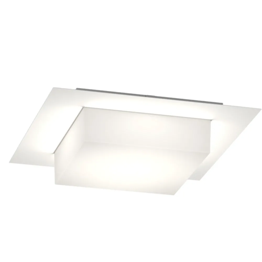 Plafoniere Da Esterno-Top Light Plafoniera da esterno miami quadrata bianca ip54