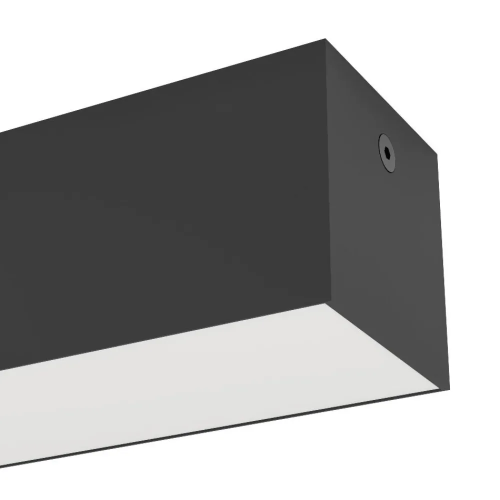 Plafoniere Da Esterno-Selezionato da Mazzolaluce Plafoniera da esterno rettangolare ip65 nera led 3000k 58cm