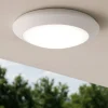 Plafoniere Da Esterno-Top Light Plafoniera da esterno rotonda 35cm bianca verona
