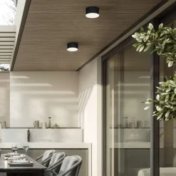 Plafoniere Da Esterno-Selezionato da Mazzolaluce Plafoniera da esterno rotonda antracite led 10w 3000k ip65