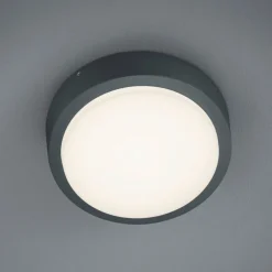 Plafoniere Da Esterno-Selezionato da Mazzolaluce Plafoniera da esterno rotonda moderna antracite led 8w 3000k