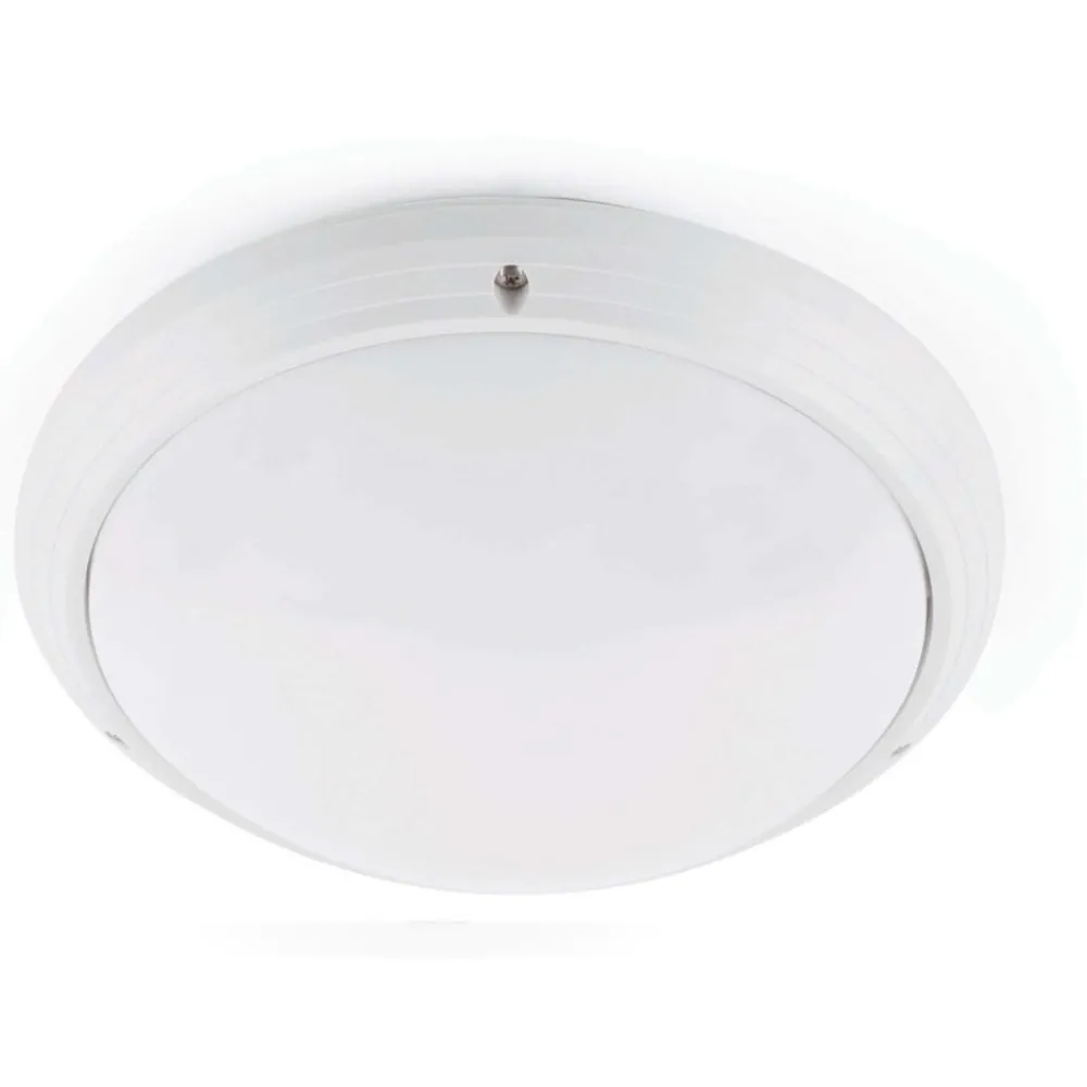 Plafoniere Da Esterno-Selezionato da Mazzolaluce Plafoniera da esterno rotonda bianca ip65 e27