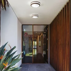 Plafoniere Da Esterno-Gea Luce Plafoniera da esterno rotonda antracite ura