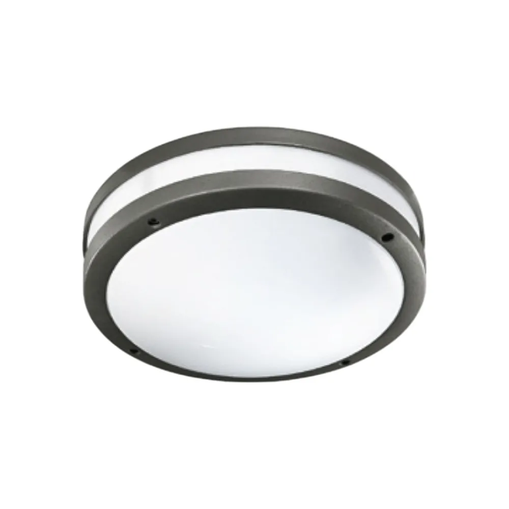 Plafoniere Da Esterno-Gea Luce Plafoniera da esterno rotonda antracite ura