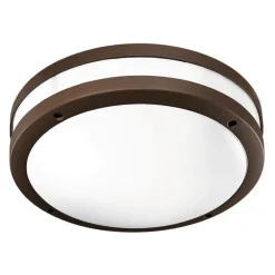 Plafoniere Da Esterno-Gea Luce Plafoniera da esterno rotonda marrone ura