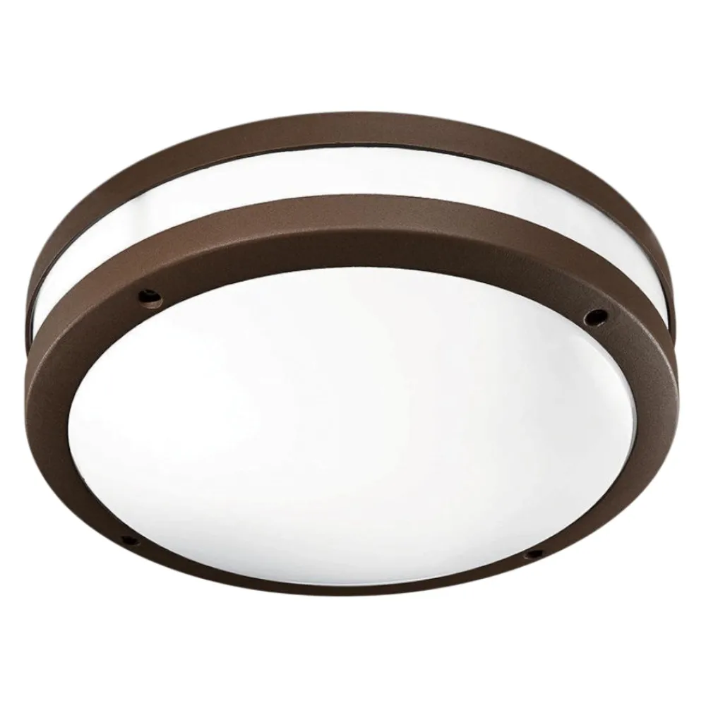 Plafoniere Da Esterno-Gea Luce Plafoniera da esterno rotonda marrone ura