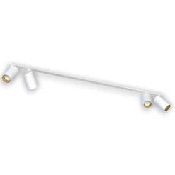Plafoniere Moderne-Selezionato da Mazzolaluce Plafoniera da incasso con 4 faretti orientabili bianco oro