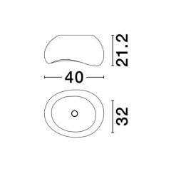 Plafoniere Moderne-Selezionato da Mazzolaluce Plafoniera dal design moderno bianca 40cm per cucina