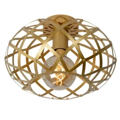 Plafoniere Moderne-Selezionato da Mazzolaluce Plafoniera da soffitto cesto intreccio metallo oro