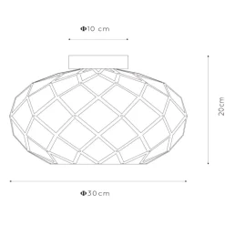 Plafoniere Moderne-Selezionato da Mazzolaluce Plafoniera da soffitto cesto intreccio metallo oro