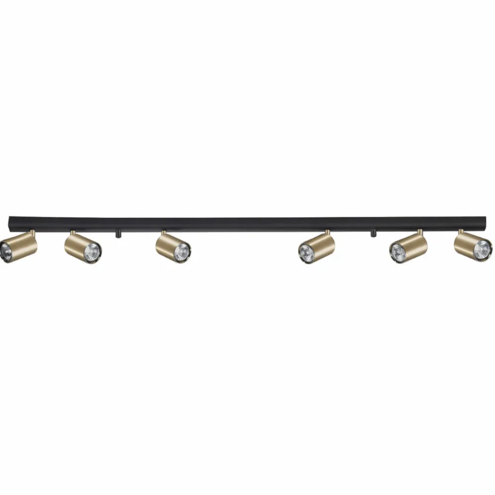 Plafoniere Moderne-Selezionato da Mazzolaluce Plafoniera da soffitto con faretti orientabili nero oro