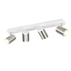 Plafoniere Moderne-Selezionato da Mazzolaluce Plafoniera da soffitto con luci orientabili bianco nickel