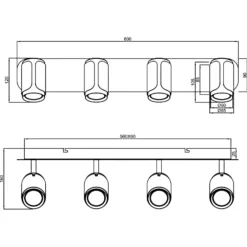 Plafoniere Moderne-Selezionato da Mazzolaluce Plafoniera da soffitto con luci orientabili bianco nickel