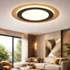 Plafoniere Moderne-Selezionato da Mazzolaluce Plafoniera da soffitto con telecomando moderna nero oro led 2700k a 6500k