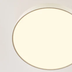 Plafoniere Moderne-Selezionato da Mazzolaluce Plafoniera da soffitto crema 50 cm rotonda led 36w 3000k dimmerabile per soggiorno