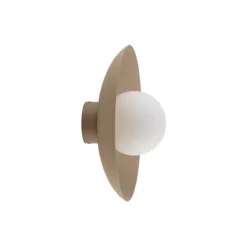 Plafoniere Moderne-Selezionato da Mazzolaluce Plafoniera da soffitto disco in metallo sabbia sfera in vetro