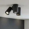 Plafoniere Moderne-Selezionato da Mazzolaluce Plafoniera da soffitto 3 faretti led nero orientabili